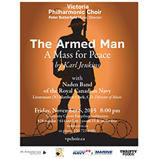 The Armed Man, Karl Jenkins, Remembrance Day, Victoria Philharmonic Choir, Naden Band, concert