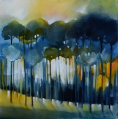 oil, forest, abstract