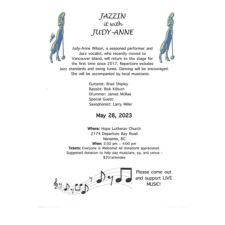 music, jazz, may 28, afternoon concert, dancing encouraged, jazz standards, live music, swing tunes