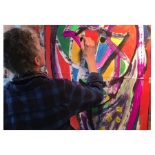 painting, creative process, art, healing, summer workshop, Bethlehem Centre