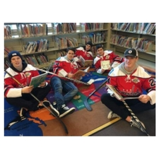 Hockey, books, Score with Reading