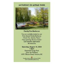family, barbecue, games, face-painting, bouncy castle, fun, all welcome, Gorge Park, Canadian Liberty Alliance Society, CLAS