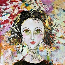 Acrylic on canvas, portrait, impressionist, nymph, art, gallery, victoria, fairy, artist 
