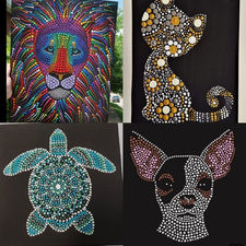 Dot Painted Animal, Arts, Crafts, Workshop, LostArtsClub, Nanaimo, Painting, Home, Decoration