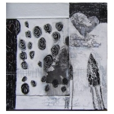 Home Sweet Home?, mixed media, drawing, art exhibition, black and white