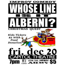 Improv, Whose Line, Capitol Theatre, Port Alberni, Christmas, Quest
