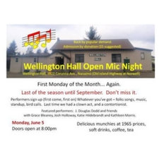 poster, Wellington Hall Open Mic, entertianment, fun, variety, music, standup