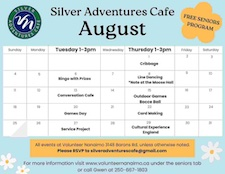 Silver Adventures Cafe,Volunteer Nanaimo,free seniors Nanaimo activities