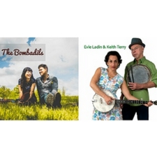 The Bombadils, Evie Ladin, Keith Terry, folk music, traditional music, Celtic music, fiddle, guitar, bass, banjo, songs, Canadian, Appalachian, 