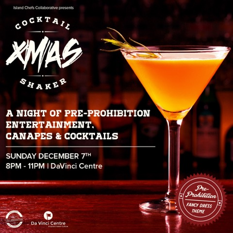 music, cocktails, food, beer, party, christmas, holiday, chefs, island chefs