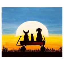 Paint, Painting, Art, Cat, Dog, Dogs, Cats, 
