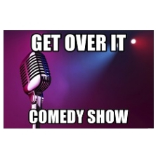 microphone, get over it, comedy show, purple