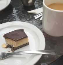 Nanaimo bar, coffee, post-run. exercise, treat yourself, 