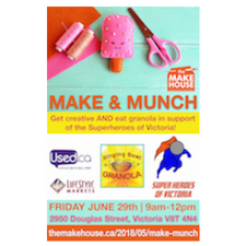 Make, munch, granola, craft, superheroes