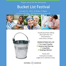 bucket list, Victoria Hospice, festival, end-of-life