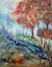 Carron Berkes, October, art, Victoria, Victoria art shows, October art shows, Canadian art, contemporary art, abstract art, local art, local artists, acrylics, acrylic paintings, watercolours, watercolour paintings, mixed media, mixed media paintings, sculpture, paper mȃch�, papier mȃch� sculpture, Hillside Coffee and Tea, local coffee shops, coffee shop art
