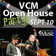 Victoria Conservatory of Music, Daniel Lapp, Alix Goolden Hall, Live Music, Free, Free event, concert, Open House, Music Lesson, music for kids, violin, piano, cello, trumpet, September, 