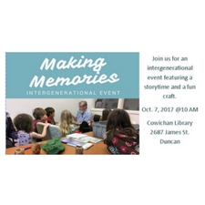 seniors, elders, elderly, kids, children, craft, crafts, intergenerational, sharing, wisdom, stories, story, storytime, duncan, cowichan, free, activity, young, old