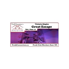 singles, singles event, dating, meetup, mixer, Victoria, Langford, Sooke, Saanich, escape