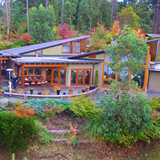 Contemporary architecture, reclaimed materials