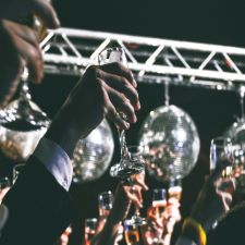 black, glasses, cheers, celebration, party