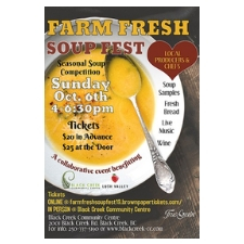 Soup, bread, live music, speakers, wine, community