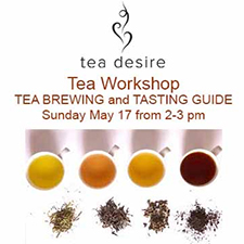 workshop, tea, tea tasting, brewing, tasting, tea desire, country club centre, weekend, sunday, family, educational