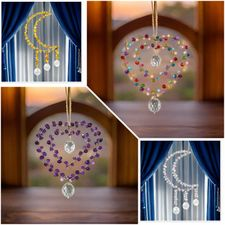Gemstone Hearts, Moon Suncatcher, Crafts, LostArtsClub