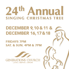 Singing Christmas Tree, Generations, Church, Christmas, Concert