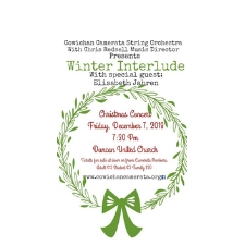 Music, concert, violin, viola, cello, bass, strings, orchestra, accordion, singalong, carols