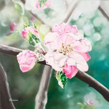 apple blossom, jill winstanley, artist, sooke harbour house 
