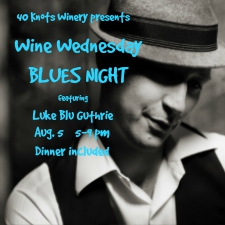 Luke Guthrie, blues, comox music, wine tasting, winery