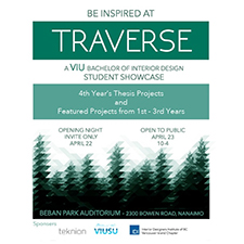 Traverse 2016, Interior Design, Student Show, Exhibit, VIU