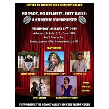 comedy, rugby, fundraiser, comox valley