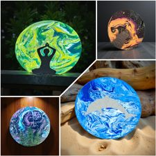 painting, paint pour, galaxy, lost arts club, art, nanaimo, workshop