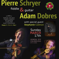 Celtic concert, fiddle, step dance, guitar, Irish, St Patrick's, St Paddy