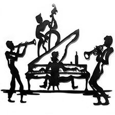 music, jazz, sillhouettes, 