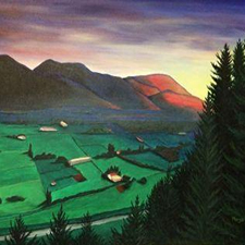 Chilliwack Valley, Margaret Case, landscape, acrylic painting